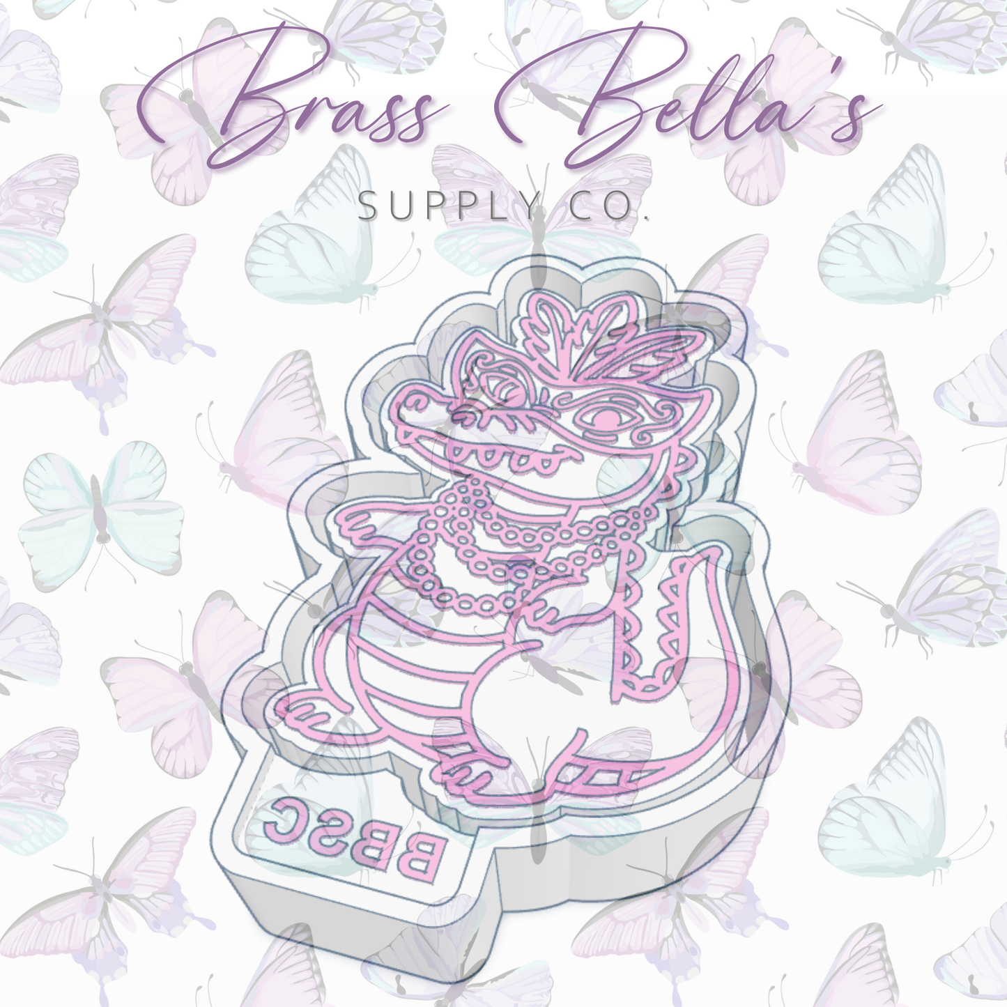 Mardi Gras Gator - Freshie Mold