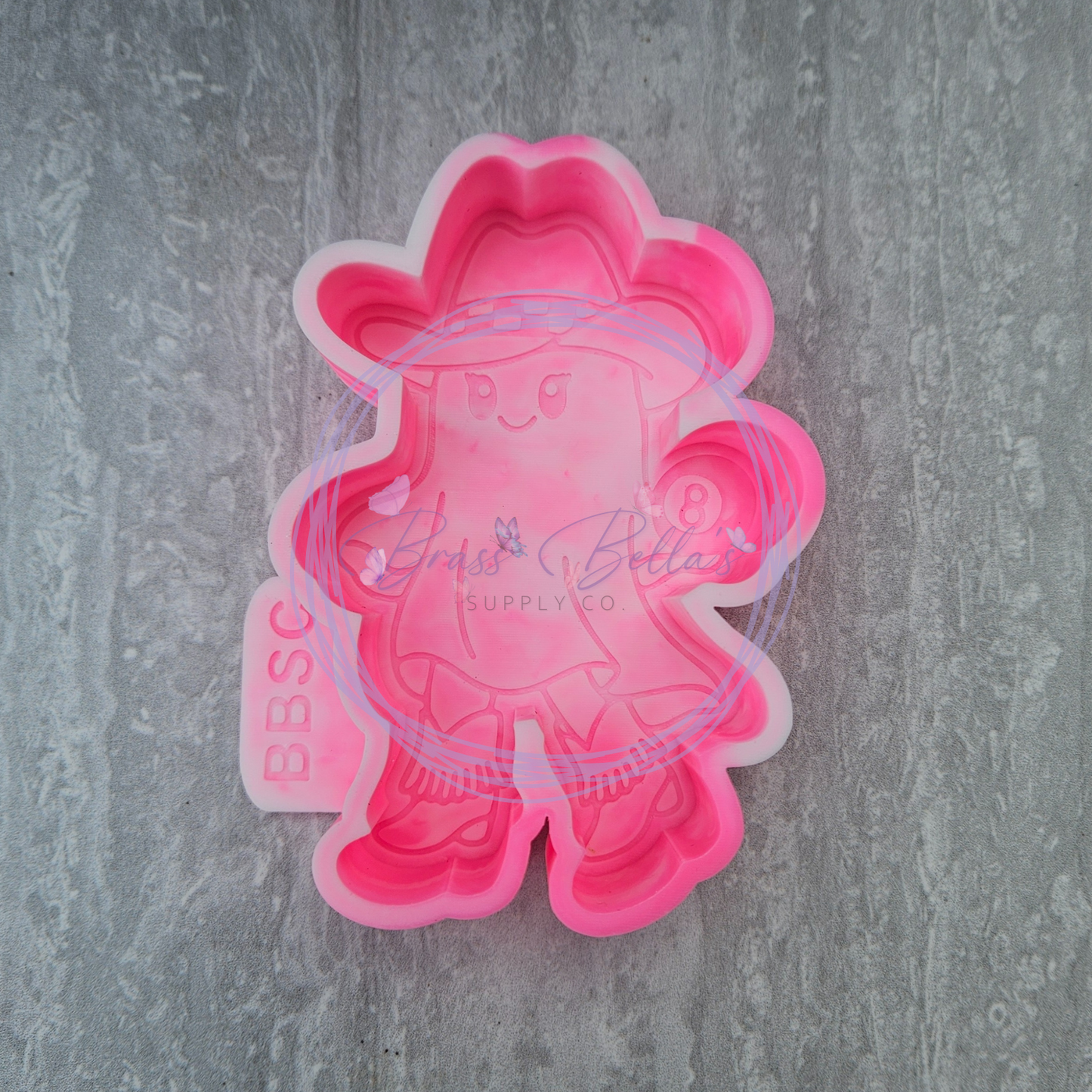 Freshie Mold - Western Ghostie w/ 8Ball