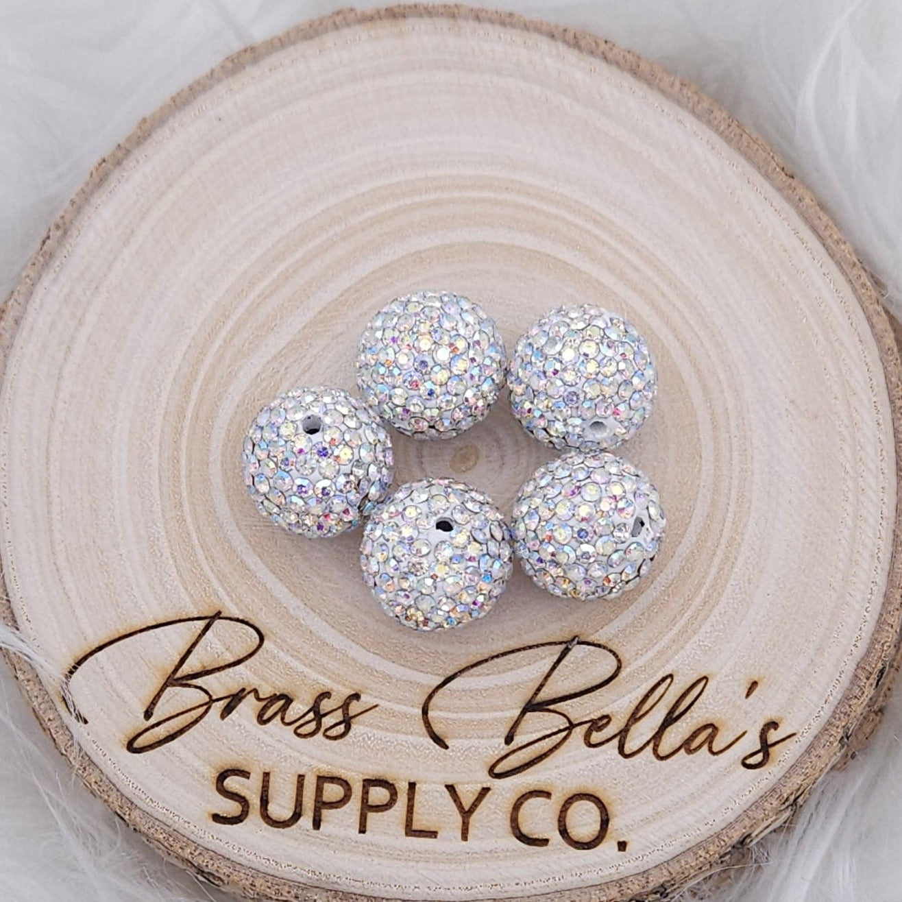 16mm - Glass Rhinestone - Frost White AB