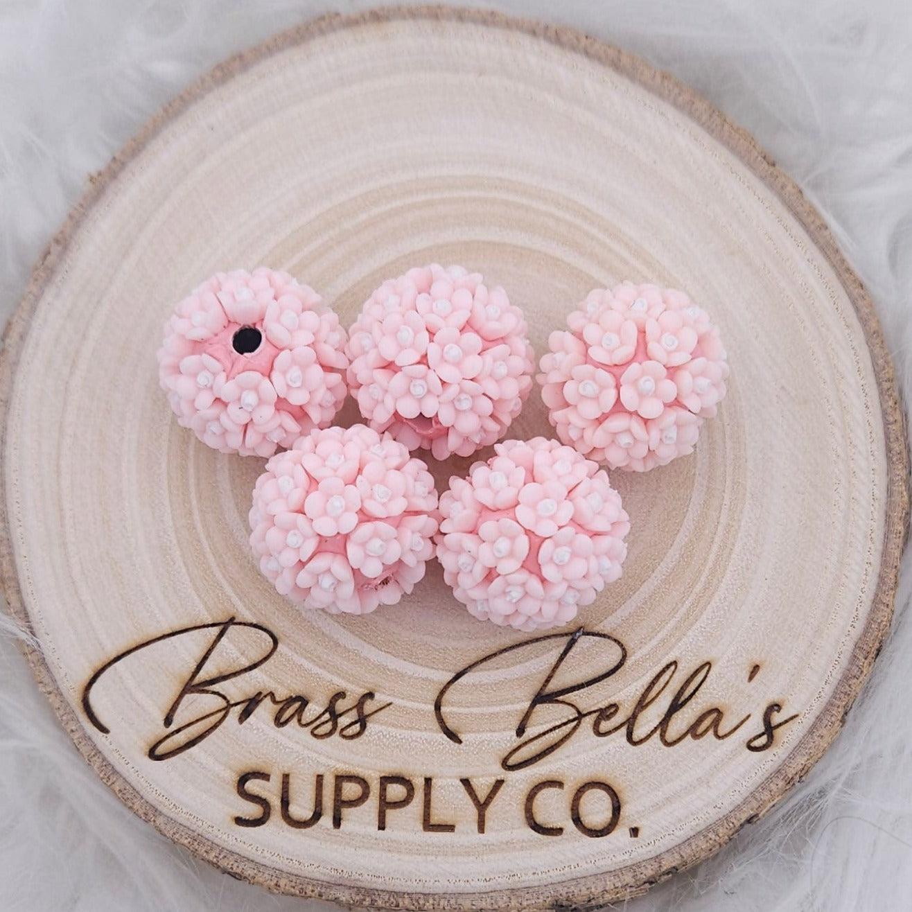 20mm - 3D Flower - Baby Pink Daisies