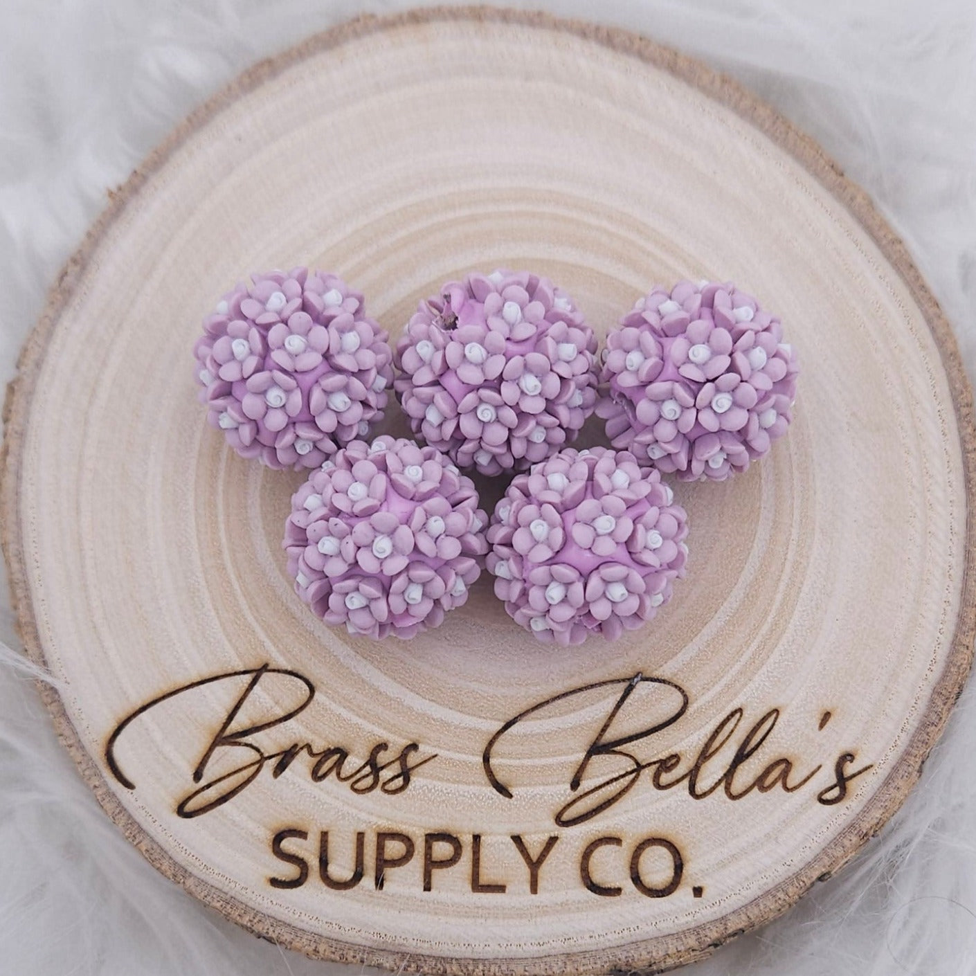 20mm - 3D Flower - Mauve Daises