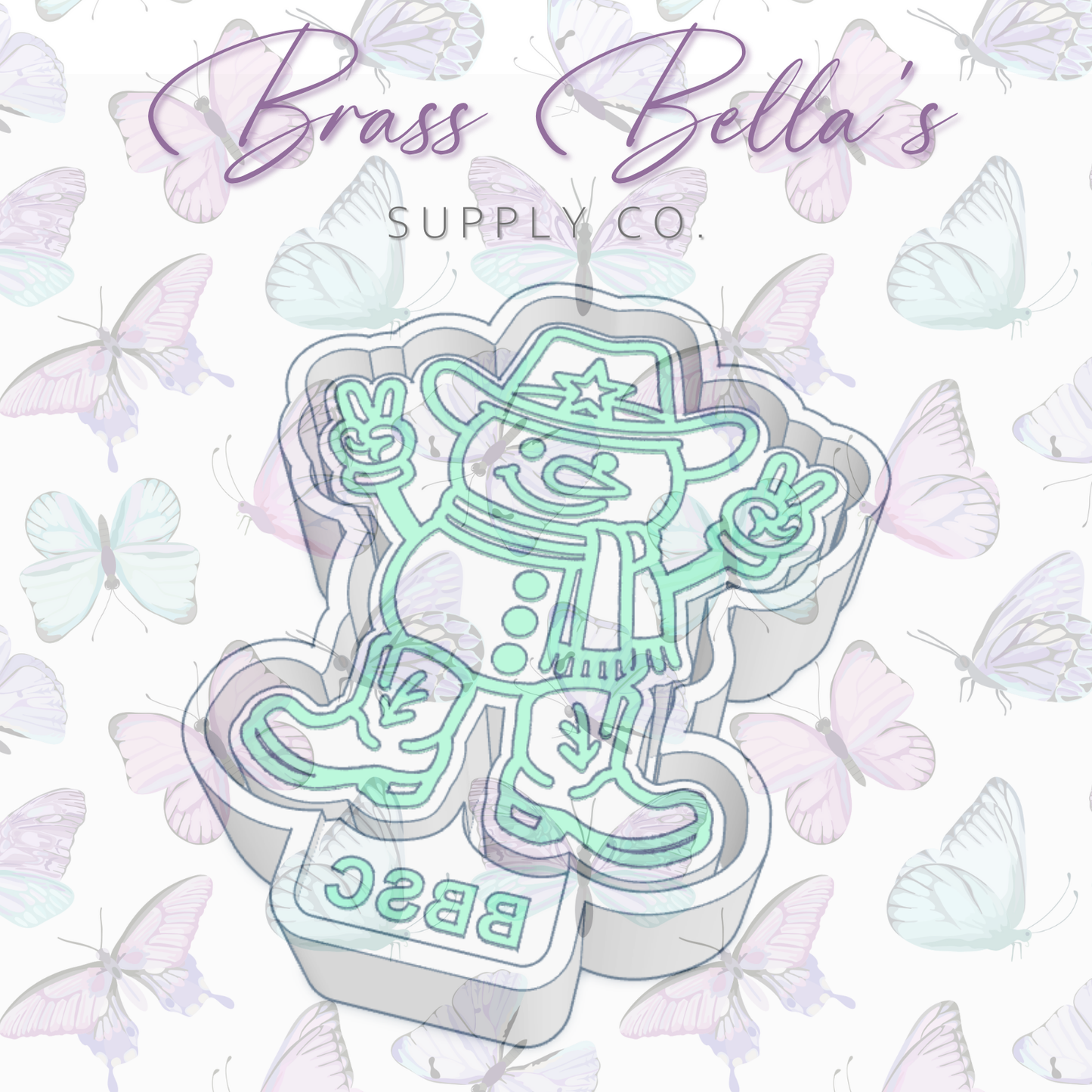 Cowboy Snowman - Freshie Mold