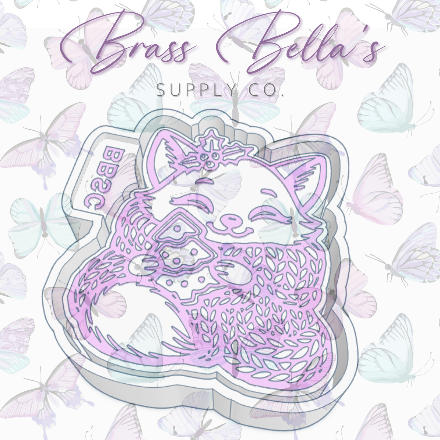 Cozy Fox w/ Christmas Cookie - Freshie Mold