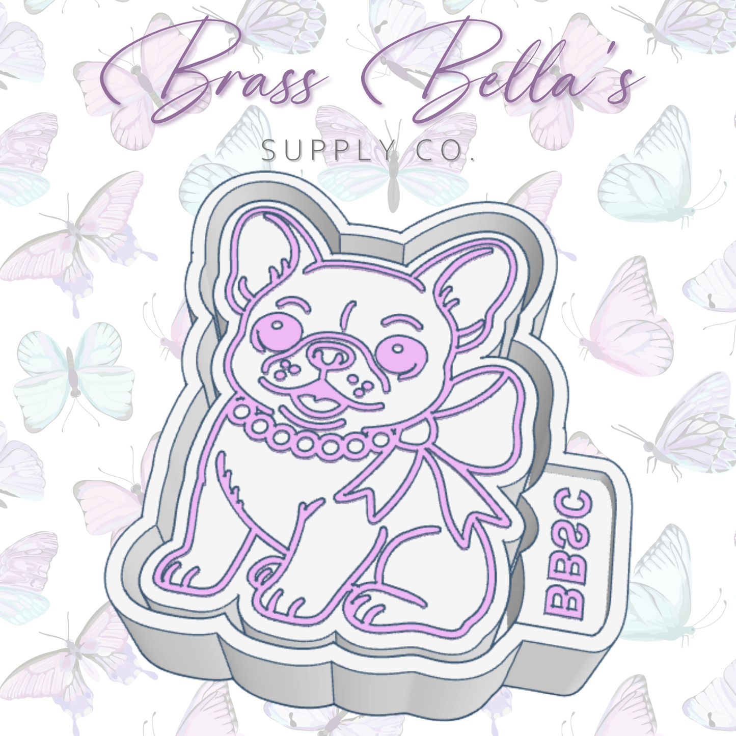 Frenchie with Bow - Freshie Mold