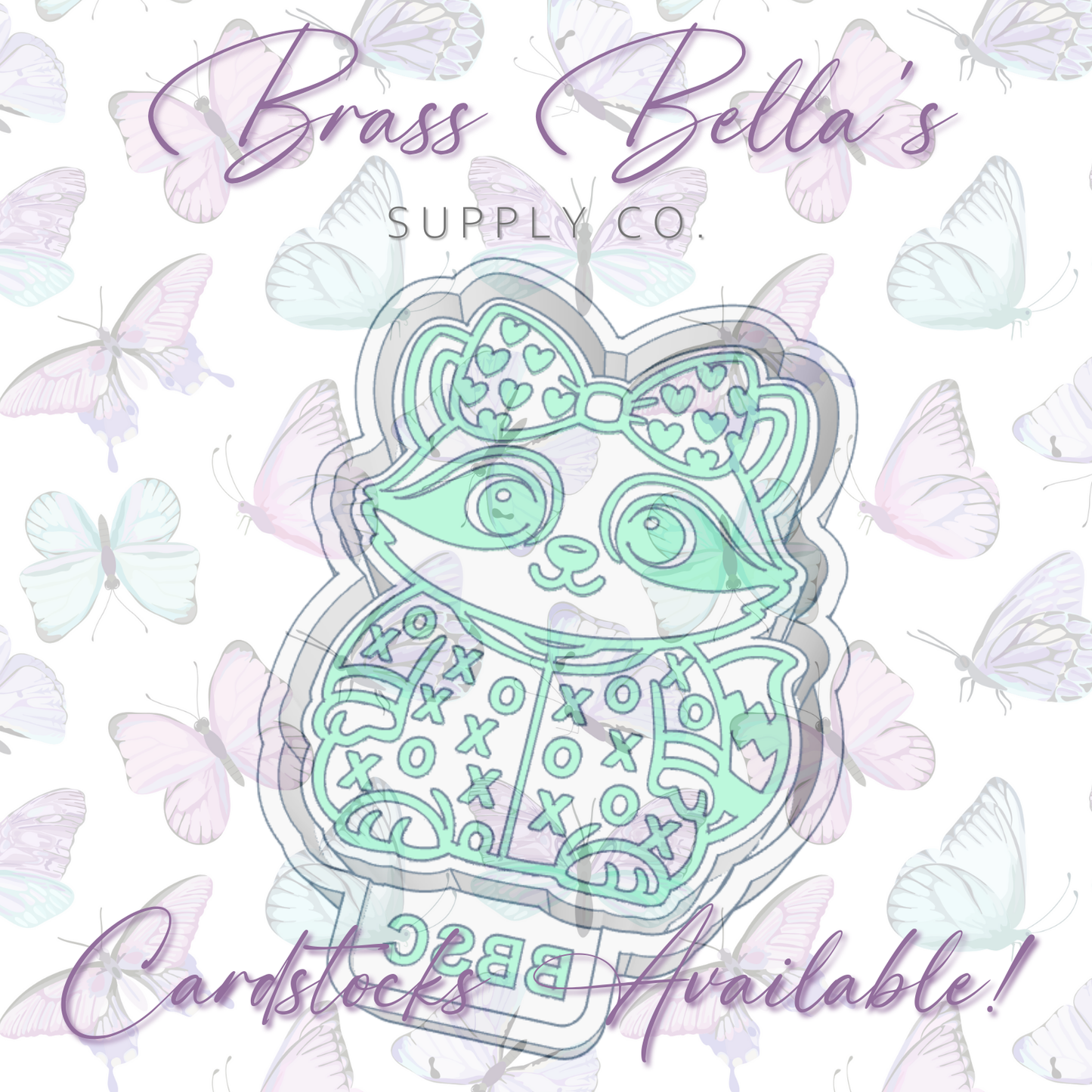 Raccoon in Valentine PJ's - Freshie Mold