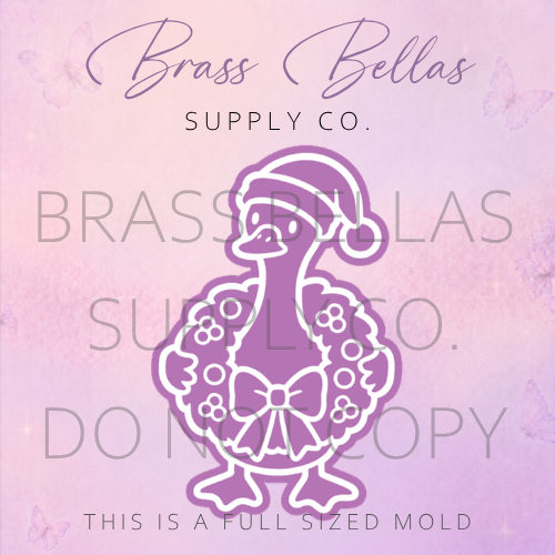 Silly Goose with Wreath - Freshie Mold