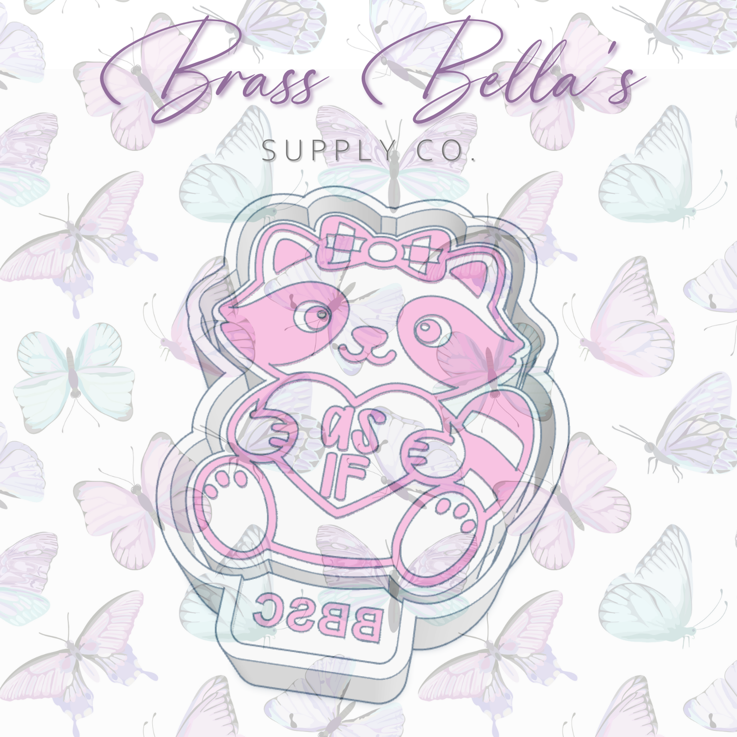 Valentine Raccoon - As If - Freshie Mold