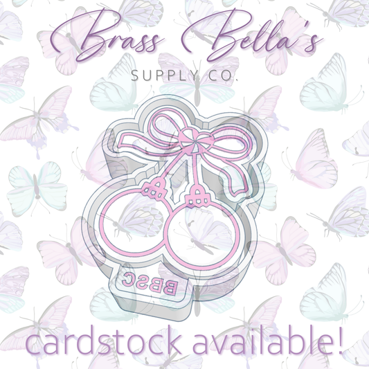 Ornament Cherries w/ Pepermint Heart - Freshie Mold