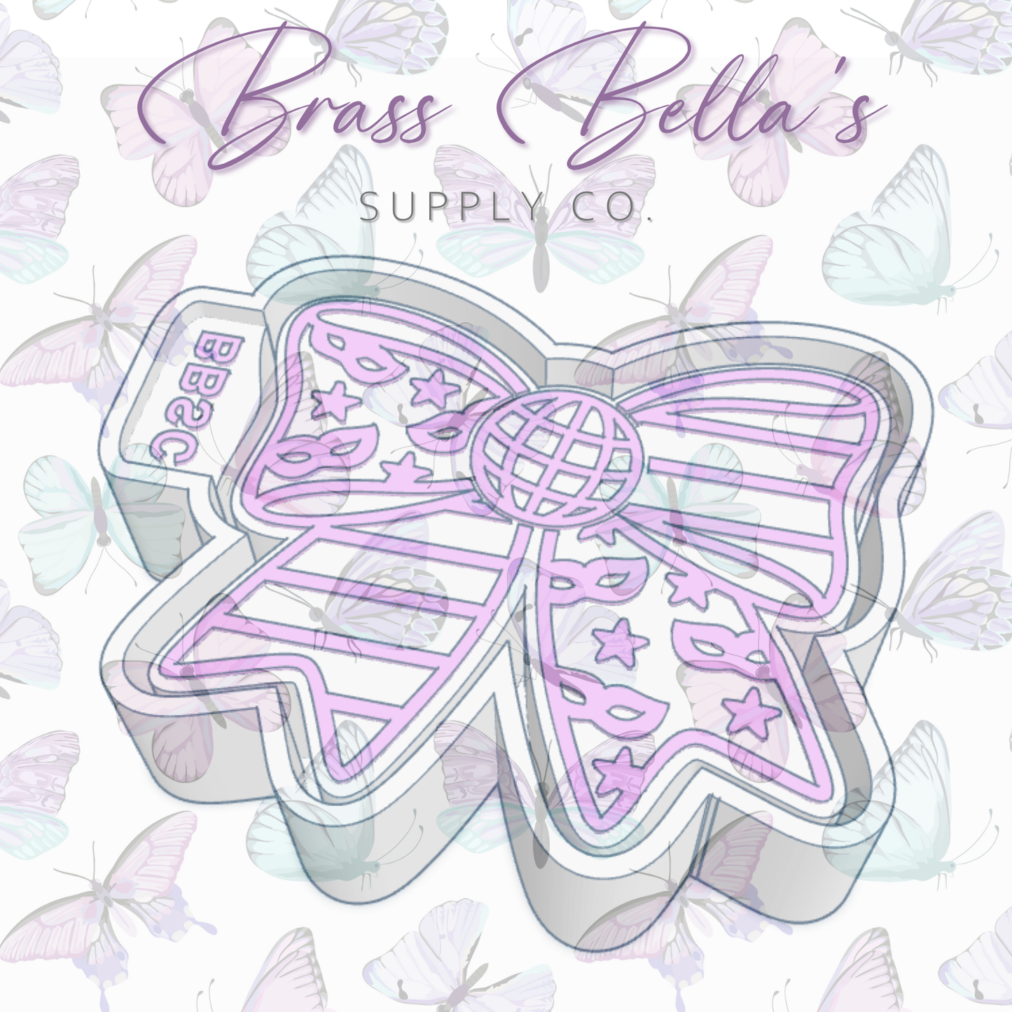 Bow - Mardi Gras - Freshie Mold