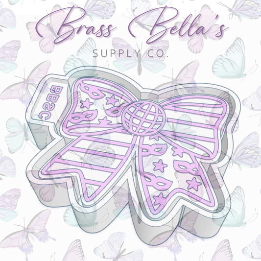 Bow - Mardi Gras - Freshie Mold