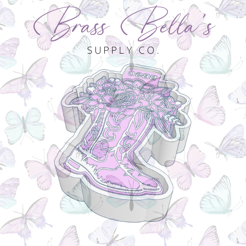 Freshie Mold - Floral Cowgirl Boots