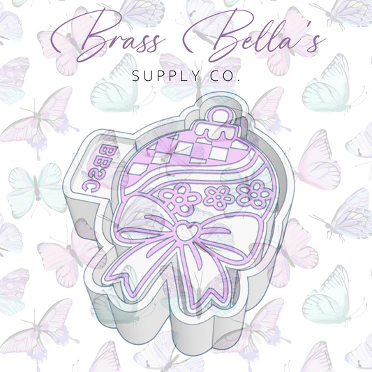 Checkered Groovy Ornament w/ Bow