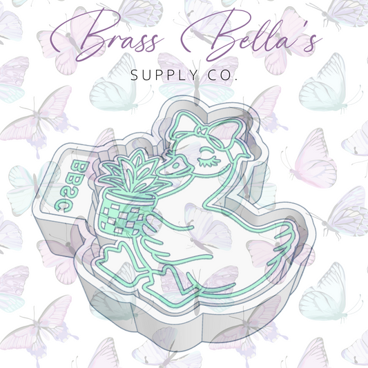Freshie Mold - Goose Holding Succulent