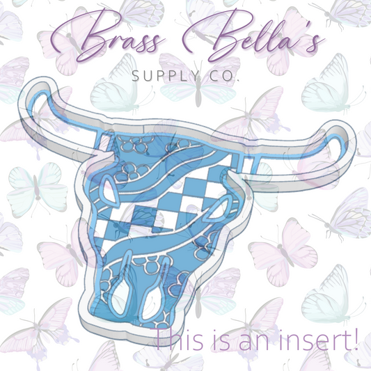 Freshie Mold - Bull Skull - Groovy - INSERT