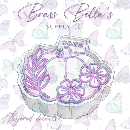 Freshie Mold - Boho Floral Pumpkin