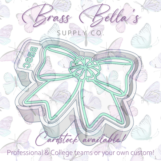 Sports Bow - Blank Cheer Pom - Freshie Mold