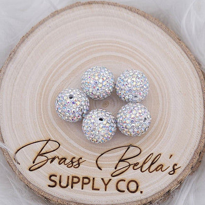 16mm - Glass Rhinestone - Frost White AB