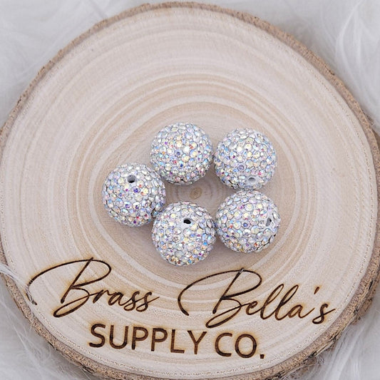 16mm - Glass Rhinestone - Frost White AB