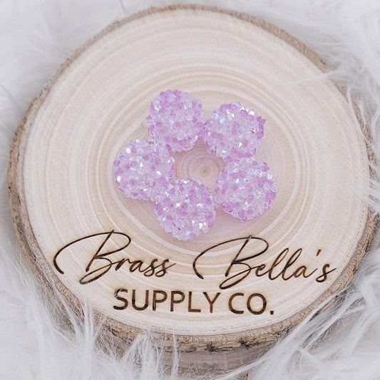 16mm - Sugar Bead - Lavender & Clear
