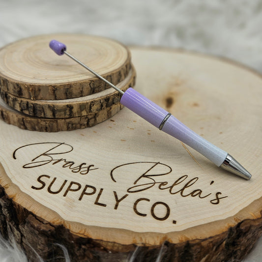 Beadable Pen - Lavender Ombre w/ Glitter