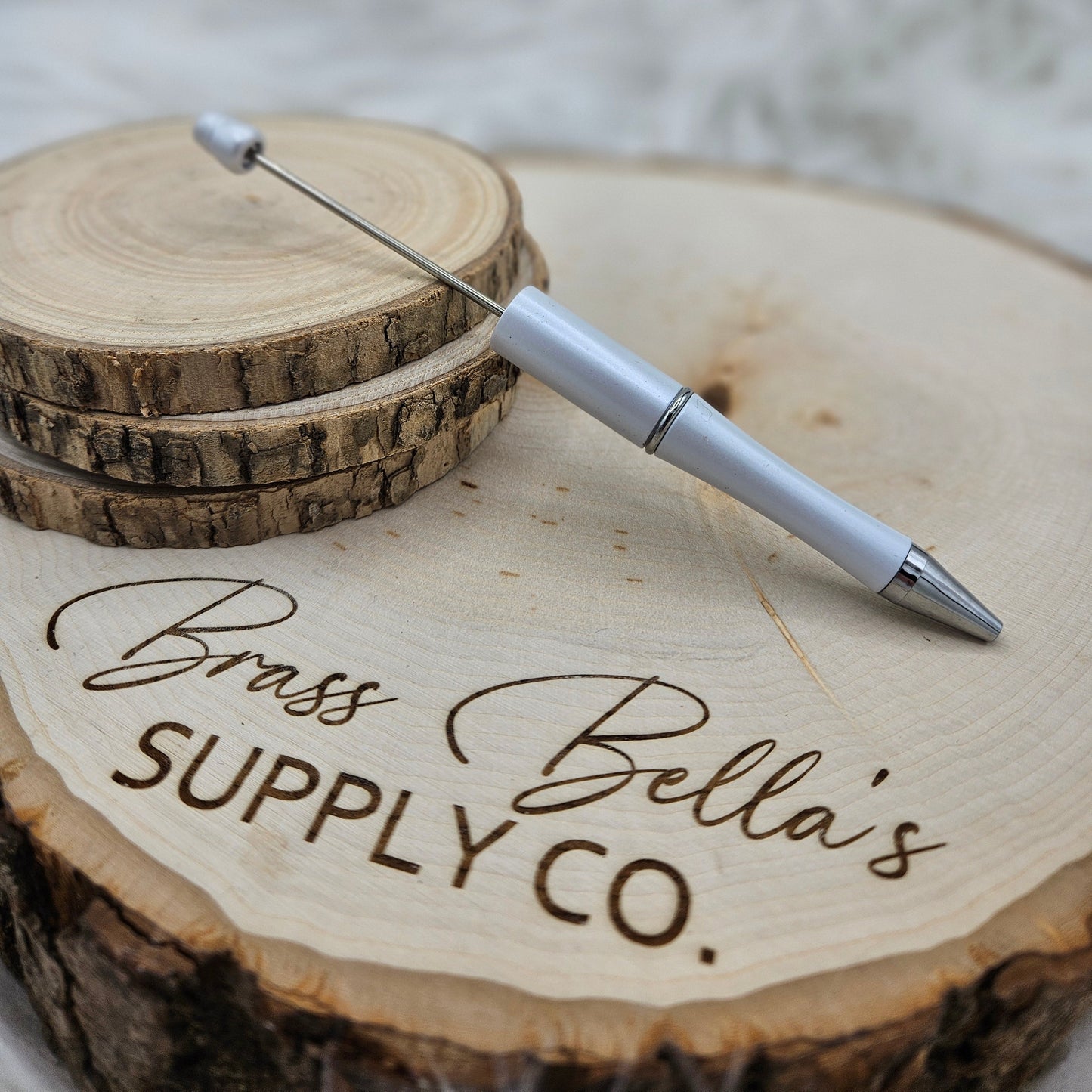 Beadable Pen - Pearl White