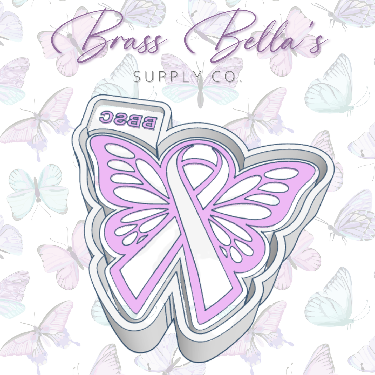 Awareness Ribbon w/ Butterfly Wings - Freshie Mold