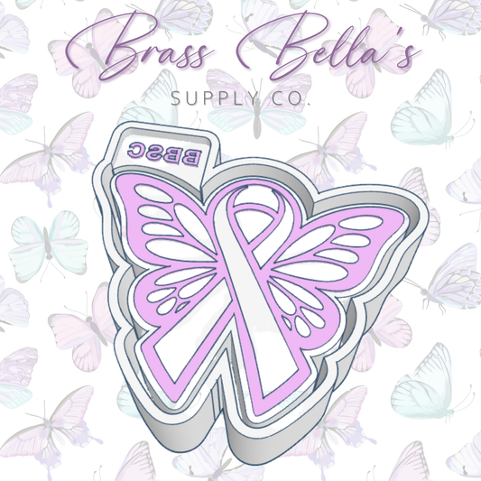 Awareness Ribbon w/ Butterfly Wings - Freshie Mold