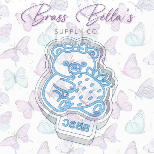 Bear w/ Strawberry - Freshie Mold