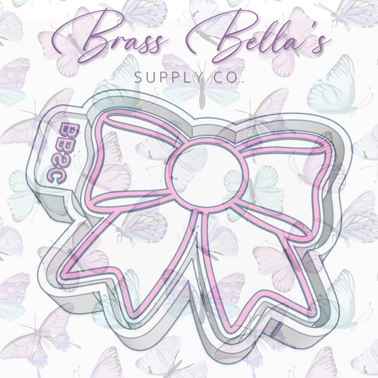 Bow - Plain Center for Monogram - Freshie Mold