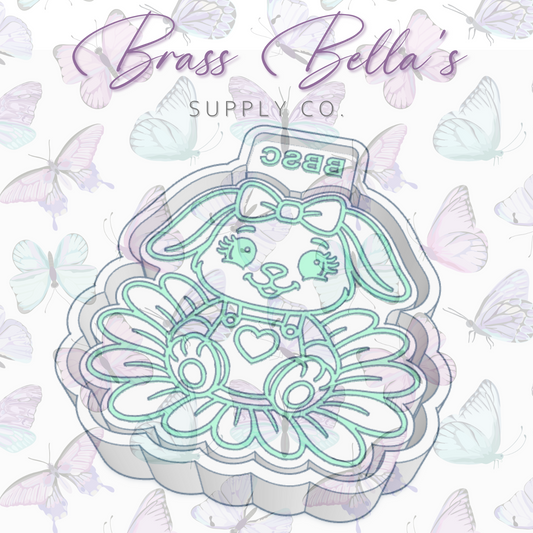 Bunny on Daisy - Freshie Mold