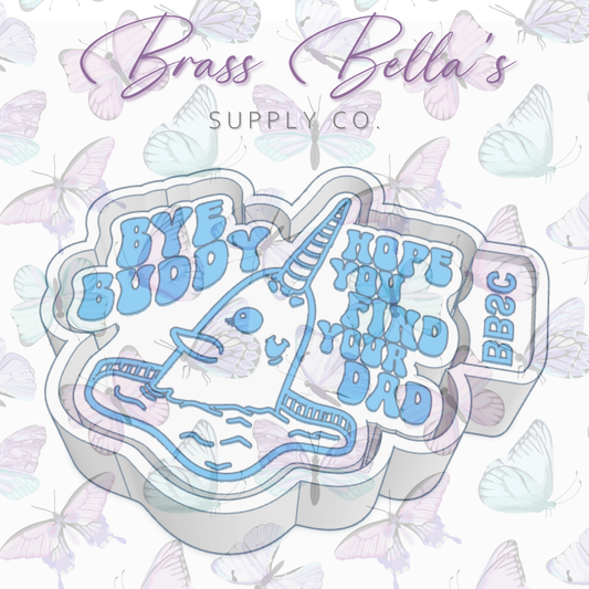 Bye Buddy Narwhal - Freshie Mold