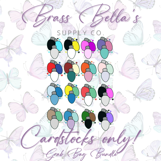 Christmas Bulbs Cluster - Cardstock Inserts ONLY