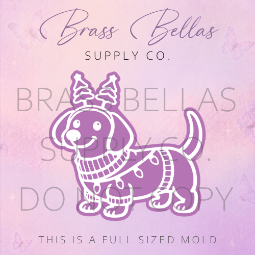 Christmas Weiner Dog - Freshie Mold