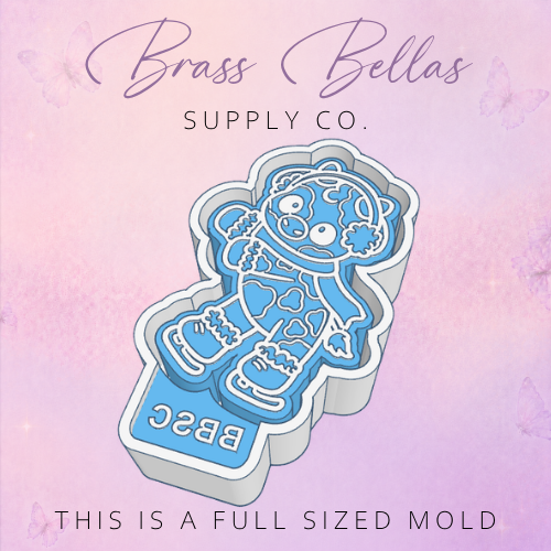 Cow - Ice Skating - Freshie Mold