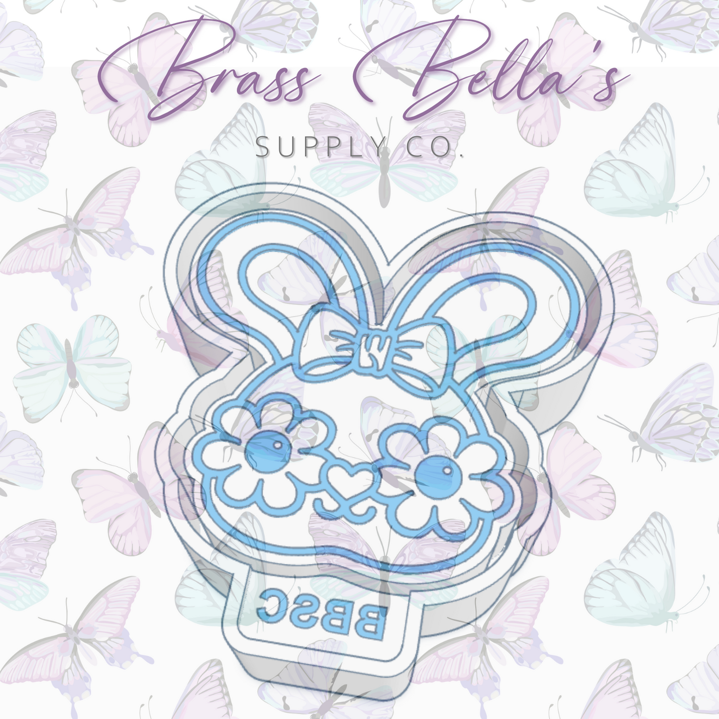 Cute Bunny Face w/ Daisy Sunglasses - Freshie Mold
