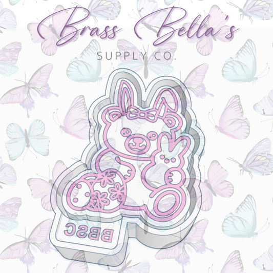 Easter Bunny Bear w/ Peep - Freshie Mold