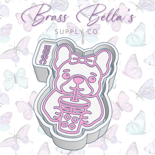 Frenchie with Iced Coffee - Freshie Mold