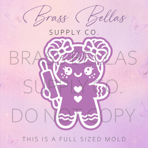 Gingerbread Girl Baking with Spacebuns - Freshie Mold