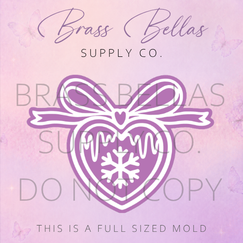 Heart Locket - Snowflake - Freshie Mold