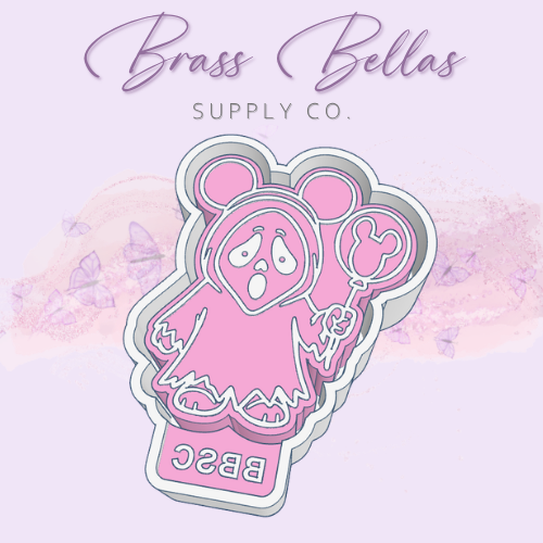 Horror Cutie - Ghostface w/ ears & balloon - Freshie Mold