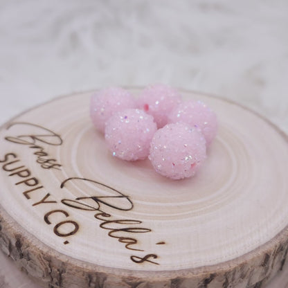 16mm - Sugar Bead - Soft Pink