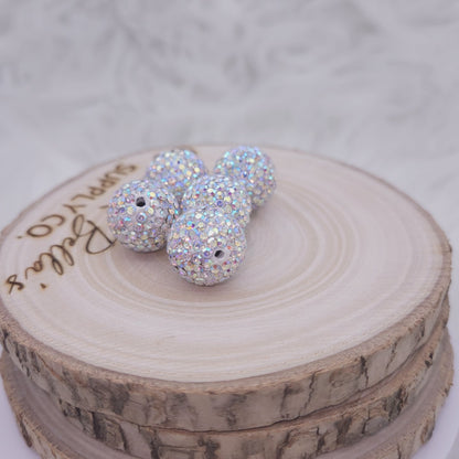 16mm - Glass Rhinestone - Frost White AB