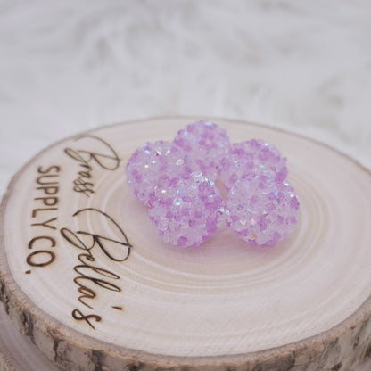 16mm - Sugar Bead - Lavender & Clear