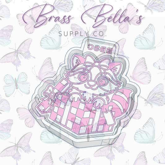 Raccoon in Giftbox - Freshie Mold