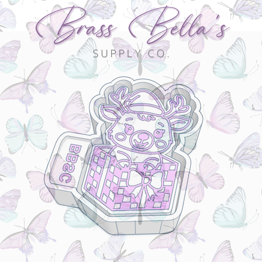 Reindeer in Giftbox - Freshie Mold