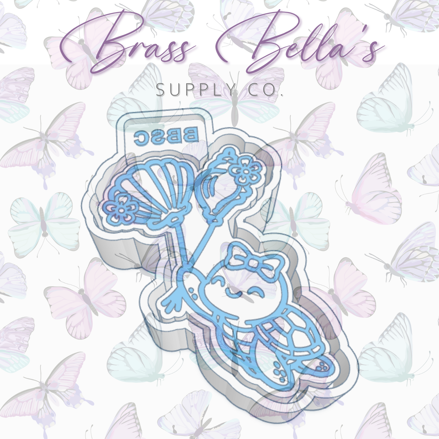 Sea Turtle w/ Shell Balloons - Freshie Mold