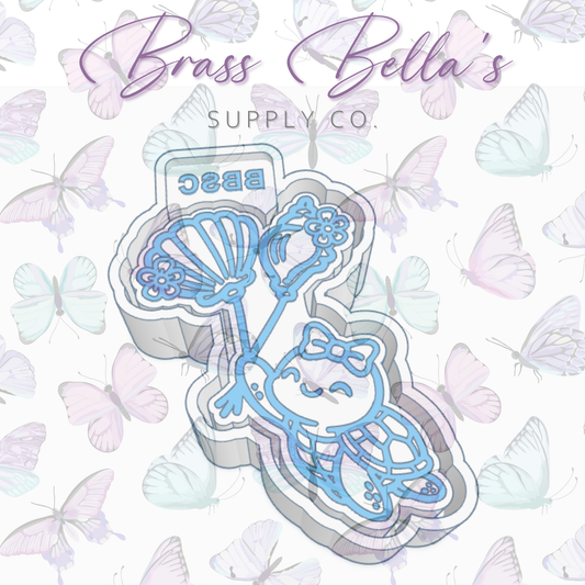 Sea Turtle w/ Shell Balloons - Freshie Mold