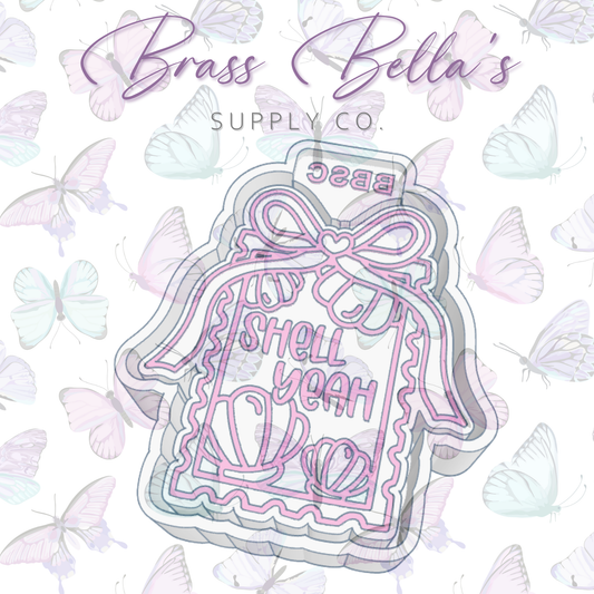 Shell Yeah Stamp w/ Bow - Freshie Mold