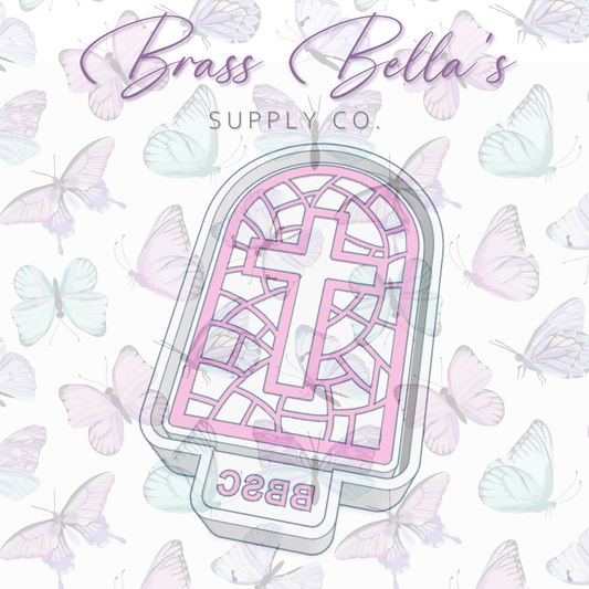 Stained Glass Cross - Freshie Mold