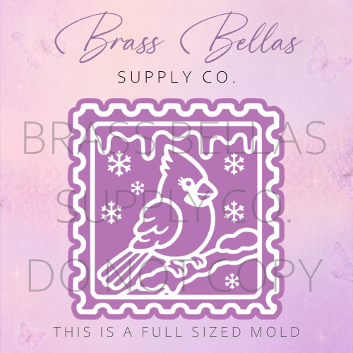 Stamp - Winter Cardinal - Freshie Mold